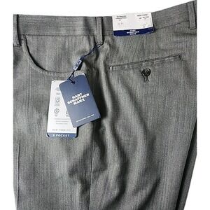 New Hart Schaffner Marx Dress Pants 36R Gray New York Fit Stretch Wool Blend NWT
